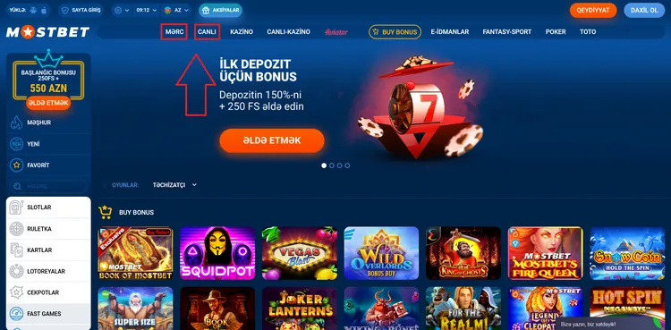 Mostbet mərc oyunları azərbaycan