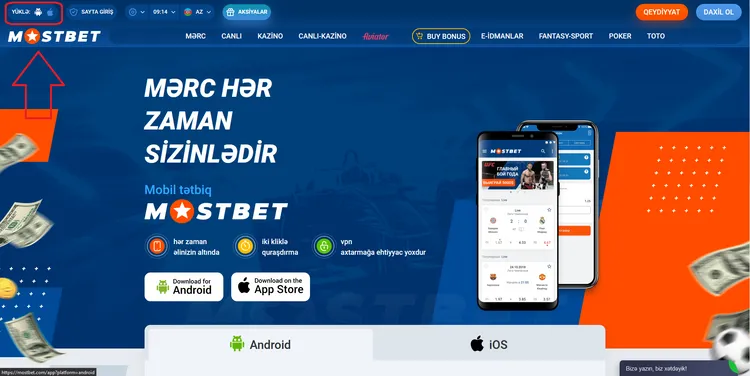 Mostbet Azərbaycan android